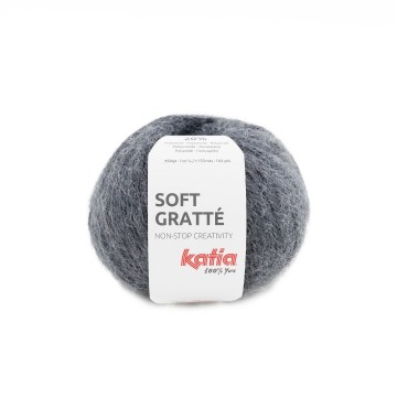 Wol garens softgratte breien acryl polyamide medium grijs herfst winter katia 77 fhd