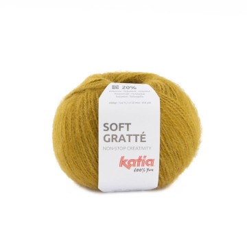 Wol garens softgratte breien acryl polyamide mosterdgeel herfst winter katia 87 fhd