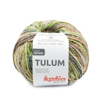 Wol garens tulum breien viscose polyester katoen polyamide groen groen blauw pistache lente zomer katia 101 fhd