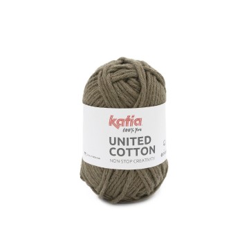 Wol garens unitedcotton breien katoen bruingrijs lente zomer katia 10 fhd