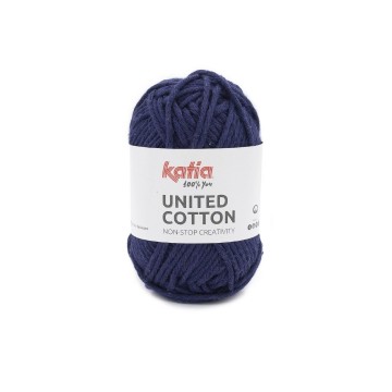 Wol garens unitedcotton breien katoen donker blauw lente zomer katia 5 fhd