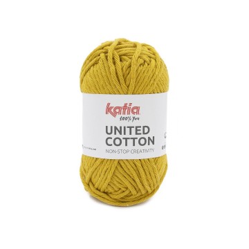 Wol garens unitedcotton breien katoen mosterdgeel lente zomer katia 9 fhd