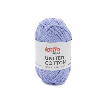 Wol garens unitedcotton breien katoen paarsblauw lente zomer katia 23 fhd