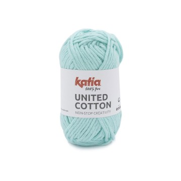 Wol garens unitedcotton breien katoen waterblauw lente zomer katia 18 fhd