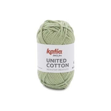Wol garens unitedcotton breien katoen witgroen lente zomer katia 21 fhd
