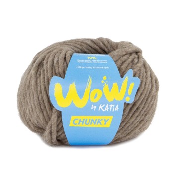 Wol garens wowchunky breien acryl wol alpaca bleekbruin herfst winter katia 54 fhd
