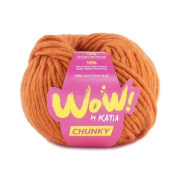 Wol garens wowchunky breien acryl wol alpaca roestbruin herfst winter katia 60 fhd