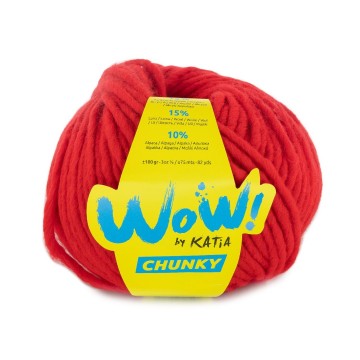Wol garens wowchunky breien acryl wol alpaca rood herfst winter katia 71 fhd