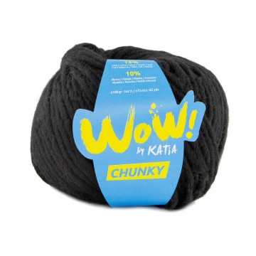 Wol garens wowchunky breien acryl wol alpaca zwart herfst winter katia 53 fhd