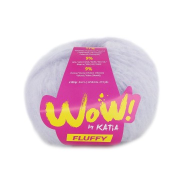Wol garens wowfluffy breien acryl polyamide viscose wol mauve herfst winter katia 88 fhd