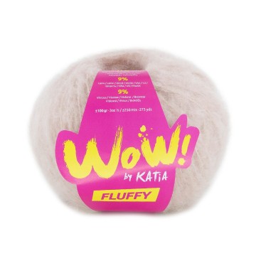 Wol garens wowfluffy breien acryl polyamide viscose wol zalm herfst winter katia 86 fhd