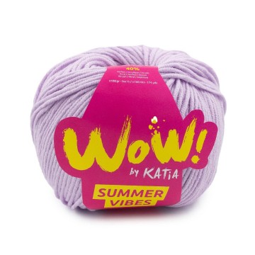 Wol garens wowsummervibes breien katoen acryl licht lila lente zomer katia 88 fhd